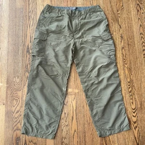 REI Mens Cargo Hiking Olive Green Nylon Pants Pockets Size XL 30L UPF 50+ - Picture 1 of 17