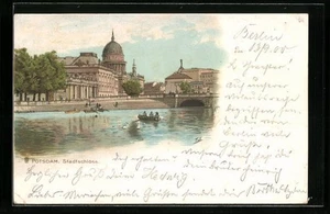 Lithographie Potsdam, Blick zum Stadtschloss 1900 - Picture 1 of 2