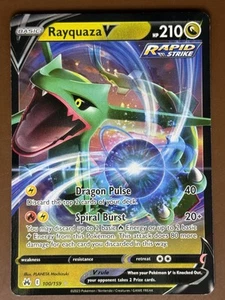 Rayquaza V 100/159 Crown Zenith Pokemon Card TCG NM - Picture 1 of 2