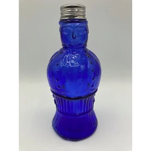 Cobalt Blue Man Figure Bottle Spice Shaker by Imperial Glass Collectible Decor - Picture 1 of 4