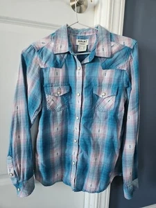 ARIAT Real Alma Snap Front Shirt Rodeo Southwest Inspired Girls XL / 14 - Picture 1 of 6
