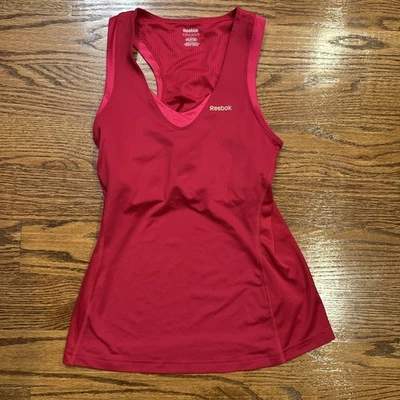 Camiseta sin mangas deportiva Reebok Play Dry para mujer talla S roja Foto 1 de 3