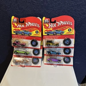 Konvolut 6 Red Line Hot Wheels 25th Anniversary Collection mit Sammler Button - Bild 1 von 4