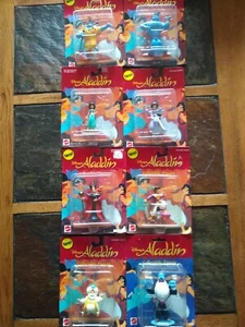 8 Disney Aladdin Collectible Action Figure Lot 3” Mattel 1993 Original Packaging - Picture 1 of 11