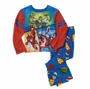 Marvel Avengers Boy's Polyester Jersey Fleece Superhero Pajama Set, Size 6/7 - Picture 1 of 1