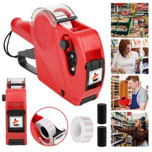 MX-5500 8 Digits Price Tag Gun Marking Machine w/Sticker Labels Ink Roller Gift - Picture 1 of 9