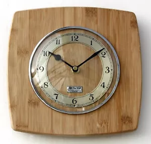 NEW 23cm Wooden Wall Clock - Retro Country Mid Century Style Vintage French Gift - Picture 1 of 4