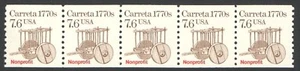 5 Unused US Postage Nonprofit 7.6 cent Stamps Carretta 1770s - Picture 1 of 2