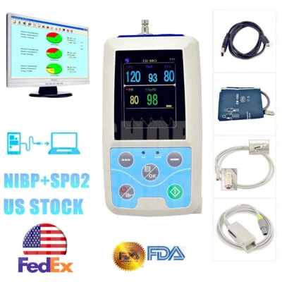 CON-TEC CONTEC Ambulatory Blood Pressure Monitor+Software 24h NIBP Holter SPo2