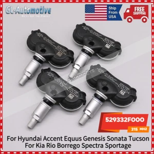 4Piece Tyre Pressure Sensor For Hyundai Kia TPMS Monitor 52933-2F000 52933-1G000 - Picture 1 of 11