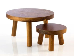 Buffetständer Akazienholz Gestell Hocker Optik stapelbar in 2 Größen Gastlando - Picture 1 of 5