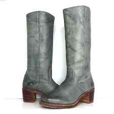 Frye Vintage Campus Blue Grey Pull On Mid Calf Boots Women’s 6.5 Shoes
