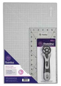 Einfädler Quilten Starter Kit -- A3 DS Matte - Lineal 6"x12" - Rotationsschneider 45mm UVP 34€ - Bild 1 von 2