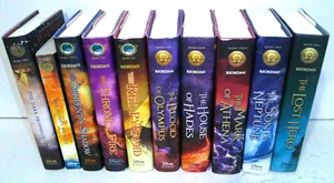 10 Rick Riordan Books The Heroes of Olympus 1-5, Kane Chronicles 1-3, Trials of - Picture 1 of 4