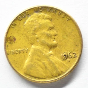 1962 D Bronze / Brass Finish Lincoln Memorial Penny - Picture 1 of 3