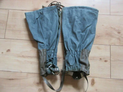 Vintage Lodengamaschen Gamaschen Wandern Fischen Angeln Loden Jagd Leggings Army - Bild 1 von 2