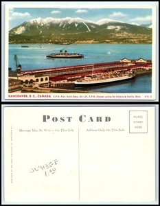 CANADA Postcard - Vancouver, C.P.R. Pier & Steamer Ship S6 - Picture 1 of 1