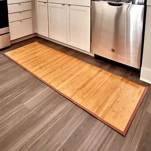 Idesign Bamboo Non-Skid Water-Resistant Floor Mat, the Formbu Collection – 24" X - Picture 1 of 7
