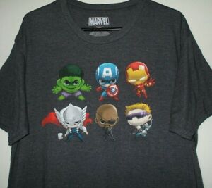 Marvel Funko Pop! Heroes T Shirt 2X Hulk Captain America Thor