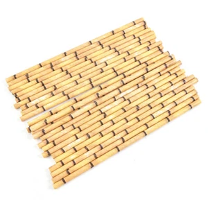 25pcs Paper Straws Bamboo Print Straws Hawaiian Jungle Tropical Bamboo PrintB AT - Picture 1 of 11
