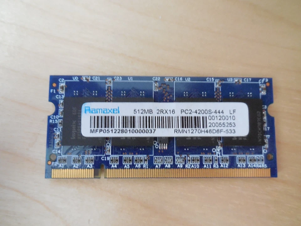 Ramaxel 512 MB 2Rx16 PC2-4200S-444 DDR2-533 SO-DIMM - Image 1 of 2