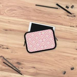 Retro Flower Pink Pastel Laptop Sleeve, 5 Sizes Available, Groovy Vibes - Picture 1 of 13