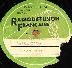 ANITA O'DAY BOOT WHIP b/w PEGGY LEE BLUES FINE FRENCH ACETATE 78 RPM E-/E GRADE - Picture 1 of 2