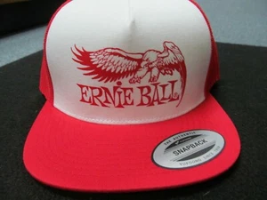 Ernie Ball Red with White Front and Red Ernie Ball Eagle Logo Hat *FREE SHIPPING - Picture 1 of 3