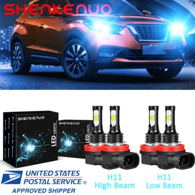 For Nissan Kicks 2017-2021 LED Headlight Bulbs High&Low Beam Combo Kit 8000K - Image 1 of 4