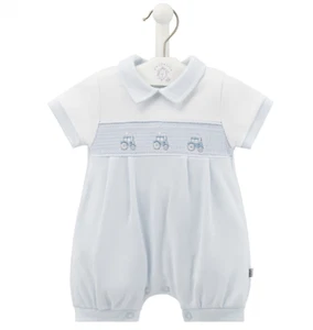Baby Boys Check Tractor Romper - Picture 1 of 1