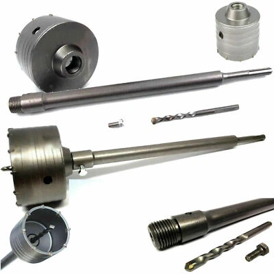 Fresa a tazza carotatrice per muro da 30 a 160mm + asta da 60 cm SDS PLUS - Immagine 1 di 2