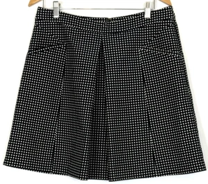 Chaus NY Womens Size 10 Skirt Black Polka Dot A Line Pleated Pockets Lined - Picture 1 of 10
