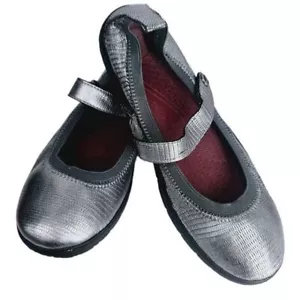 Revitalign Driftwood Pewter Snake Leather Mary Jane Flat Size 7.5 - Imagen 1 de 11