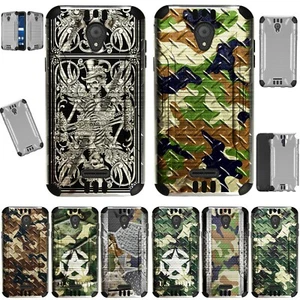 SILVERGUARD For TCL A1 / Alcatel Insight Phone Case Brush Hybrid Cover AB1 - Photo 1 sur 9