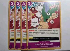 OP04-075 Nez-Palm Cannon - UC - Kingdoms of Intrigue One Piece CCG x4 Playset NM - Picture 1 of 1