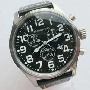 Mercedes Benz Classic Aviator Pilot Driver Sport Car Accessory Chronograph Watch - Picture 1 of 22