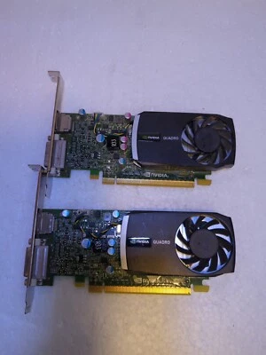 2X  Dell HWGX0 nVidia QUADRO 400 512MB DVI Display Port PCIE Graphics Card-  - Image 1 of 4