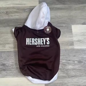 Hersheys Milk Chocolate Brown White Pet Dog Sweater Hoodie Large New - Picture 1 of 5