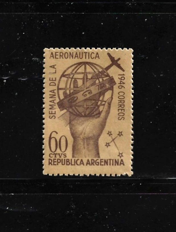 Sello de Argentina Scott # C48-60c-como nuevo/NH-OG-1946-correo aéreo Foto 1 de 1
