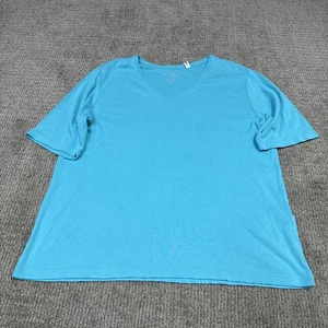 Chico’s T-Shirt Blue Short Sleeve Women’s Size 3 - Picture 1 of 11