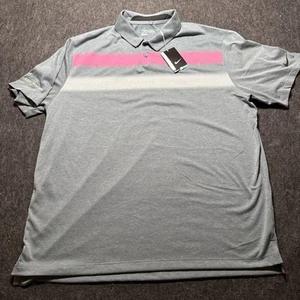 Nike Golf Polo Shirt Mens 2XL Tour Performance The Players Club DriFit Blue NEW - Picture 1 of 15