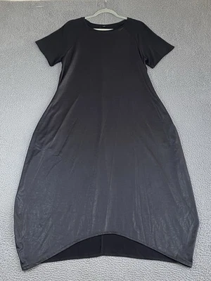 Vestido RUTI Calce Relajado Alto-Bajo Talla 3 M/L Negro Bolsillos Lagenlook Gótico Bruja Foto 1 de 4