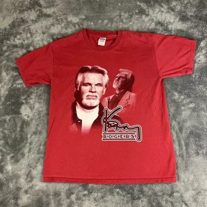 Kenny Rodgers World Tour Country Concert T-Shirt Men's Large L Red Spell Out - Picture 1 of 8