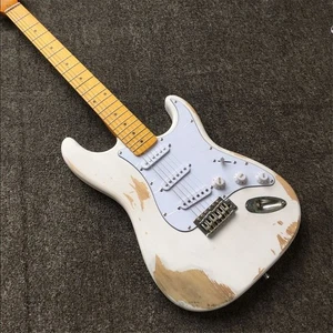 Chitarra elettrica 6 sei corde Heavy Relic manico acero corpo mogano bianco - Foto 1 di 6