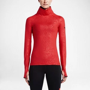 NIKE PRO WARM EMBOSSED VIXEN RAGLAN ZIP TOP WOMEN'S UK M - 685262 696 - Picture 1 of 4