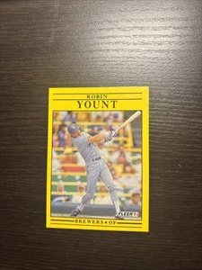 Robin Yount 1991 Fleer Baseballkarte #601 neuwertig kostenloser Versand - Bild 1 von 6