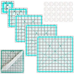 Quiltlineale (2,5", 5", 8,5", 10",12"), 5 quadratische Lineale Quiltvorlagen, Qu... - Bild 1 von 6