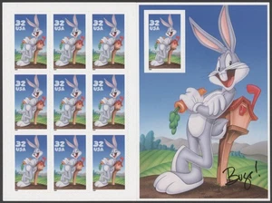 1997 US Scott #3137 Looney Tunes Bugs Bunny 32c Sheet of 10 MNH - Picture 1 of 1
