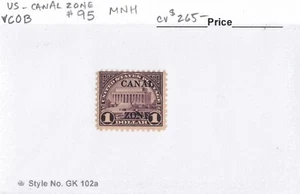 MATT'S STAMPS SCOTT #95 CANAL ZONE $1-DOLLAR LINCOLN MEMORIAL ISSUE MNH CV$265 - Picture 1 of 2