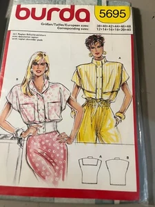 PATRÓN MISS BURDA5695-BLUSAS (2 ESTILOS) talla 12.14.16.18.20.40 sin cortar - Imagen 1 de 2